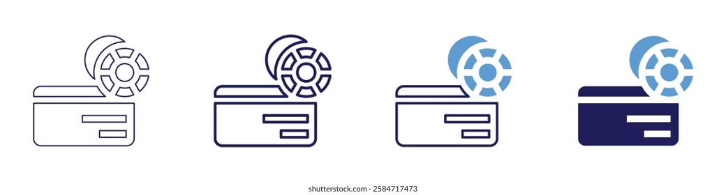Payment tracking icon in 4 different styles. Thin Line, Line, Bold Line, Duotone. Duotone style. Editable stroke.