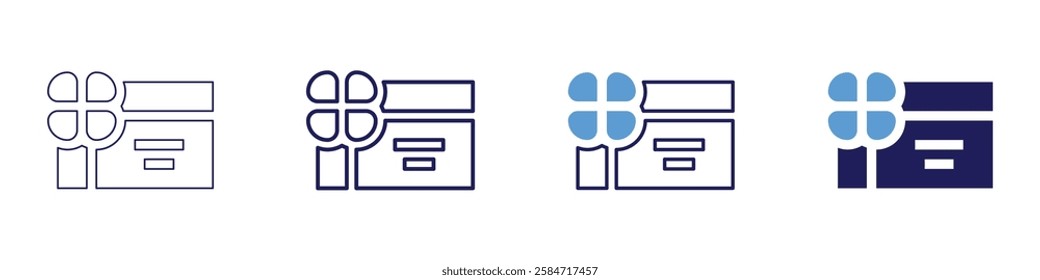 Payment transaction processing icon in 4 different styles. Thin Line, Line, Bold Line, Duotone. Duotone style. Editable stroke.