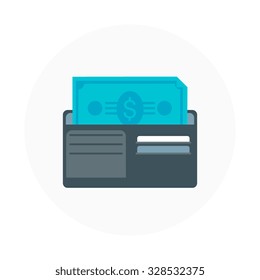 Payment type, budget theme, flat style, colorful, vector icon for info graphics, websites, mobile and print media.