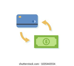 Payment using credit or debit card icon. Vector design related with money and finance