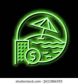 payment for vacation voucher neon light sign vector. payment for vacation voucher illustration