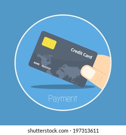 Payment : Vector "credit card" icon flat design