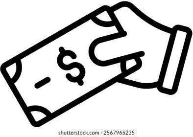 Payment Vector Lineal Icon On White Background.