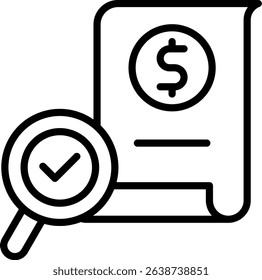 Payment Verification Icon Line Vector Illustration