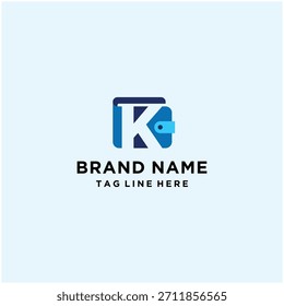 Payment Wallet Letter K Design Vektor Vorlage