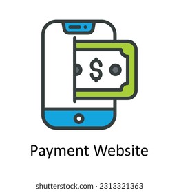 Payment Website Vector   Fill outline  Icon Design illustration. Digital Marketing  Symbol on White background EPS 10 File