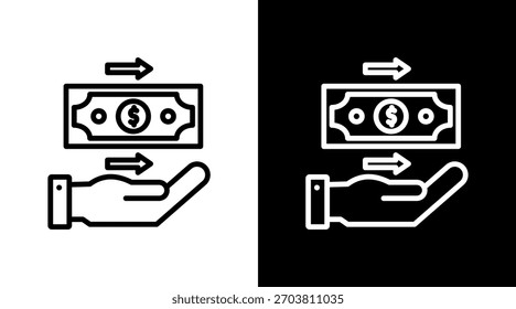 Pago Diseño de conjunto de iconos blancos