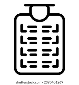 Payment wishlist icon outline vector. Online order. Write journal