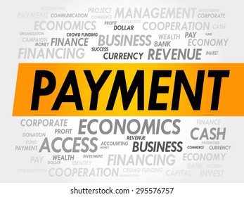 PAYMENT word cloud, business concept