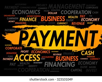 PAYMENT word cloud, business concept