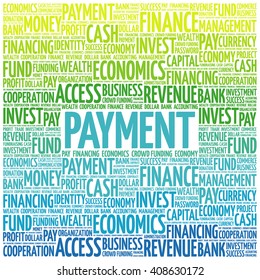 PAYMENT word cloud, business concept