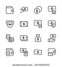 Conjunto de iconos Pagos y Finanzas