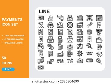 Payments Icons with White Background Free Vector
