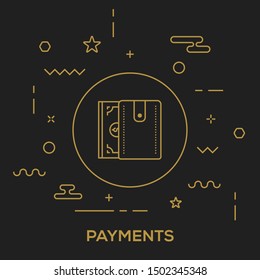 PAYMENTS AND ILLUSTRATION ICON CONCEPT