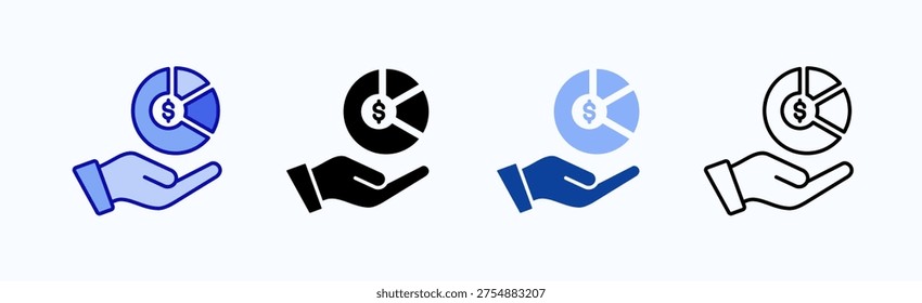 Payoff Icon Sheet Multiple Style Collection Isolated Vector
