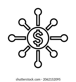 Payouts, transactions line icon. Outline vector.