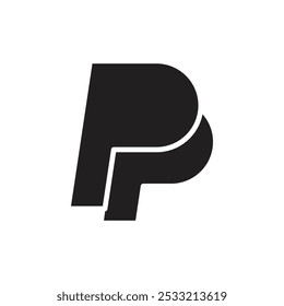 Icono de Paypal Ilustración de línea plana