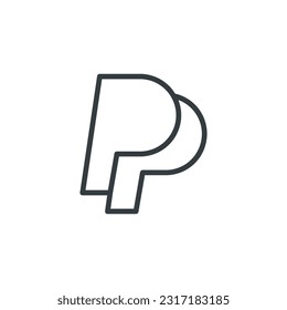Paypal icon, Paypal vector illustration