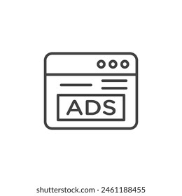 Pay-Per-Click Ad Icon Set. Online Marketing and Ads Vector Symbol.