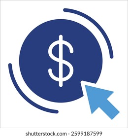 Pay-Per-Click Icon Element For Design