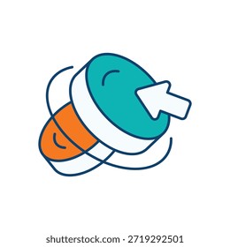 Pago por Hacer clic (PPC) Icono Vector Ilustración de stock