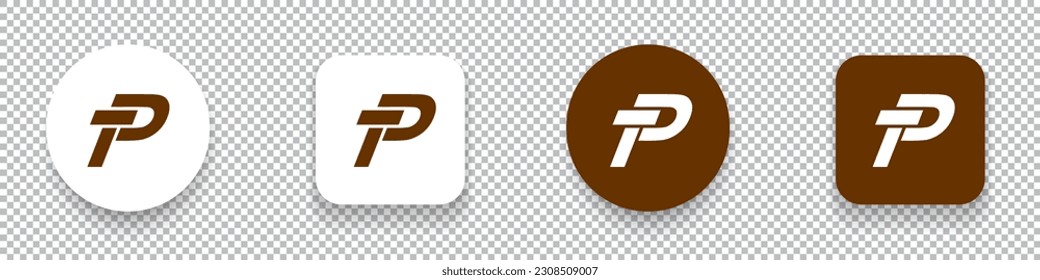 Paypex (PAYX) crypto currency logo symbol set isolated on transparent background vector
