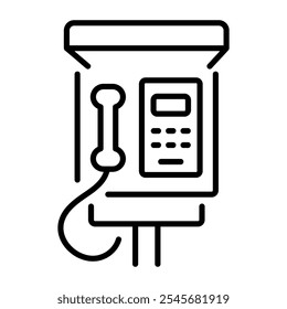 Payphone icon in line style 