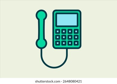 payphone icon. icon related to UI elements. suitable for web site, app, user interfaces,element, printable etc. flat line icon style. simple vector design editable