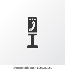 Payphone icon symbol. Premium quality isolated telecom element in trendy style.