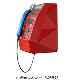 payphone isolated on white background