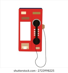 payphone. ilustração vetor design de desenho animado de payphone