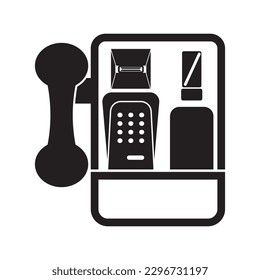 Payphone symbol icon, logo vector illustration design template