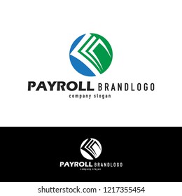 payroll brand logo for business and money