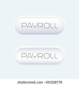 Payroll button for web, modern design