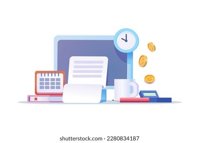 Payroll concept vector illustration on white background
