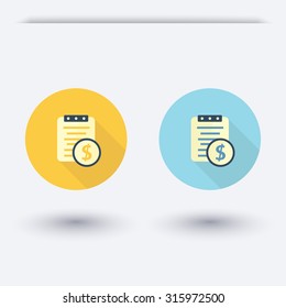 Payroll flat icon, vector illustration