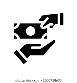 gráfico vectorial de ilustración de icono de glifo de nómina
