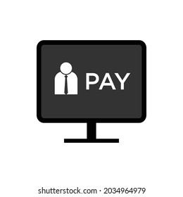 Payroll Icon. Cashless,  Finance Payment Symbol for Info Graphics, Design Elements, Websites, Presentation and Application - Vector.