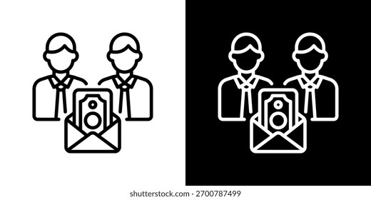 Payroll Icon Line Styles Vector Illustration