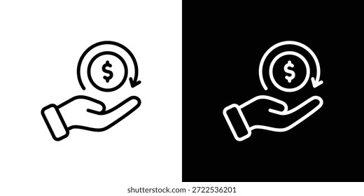 Lohn- und Gehaltsabrechnungs-Symbolsatz Schwarz-Weiß