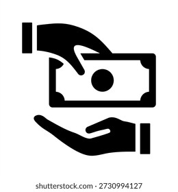 Icono de nómina - Iconos de glifo negro sólido para la contabilidad y los negocios