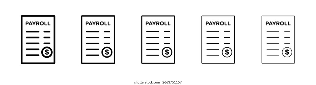 Payroll icon vector collection. EPS 10