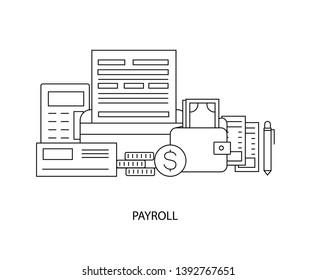 Payroll icon vector design eps10