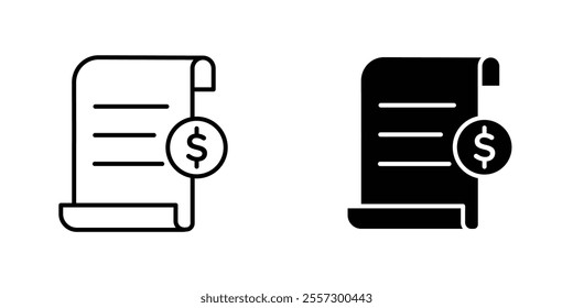 Payroll Icon vector. liner and flat style icons set.