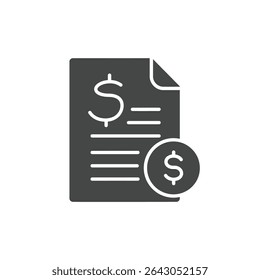 Gerenciamento de Folha de Pagamento e Processamento de Salário Representados pelo Documento com Ícone de Sinal de Dólar