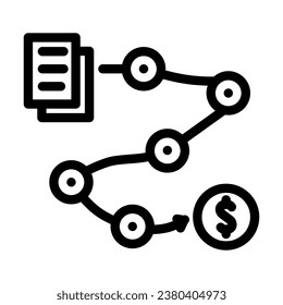 payroll processing line icon vector. payroll processing sign. isolated contour symbol black illustration
