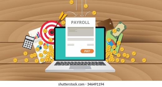 Payroll Wages Money Salary Calculator Accounting Icon