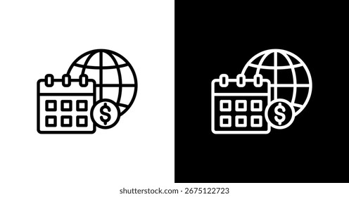 Payroll White Icon Set Design