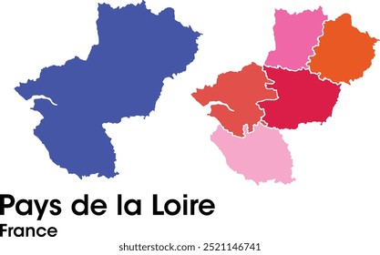 mapa de pays de la loire france