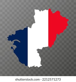 Pays de la Loire Map. Region of France. Vector illustration.